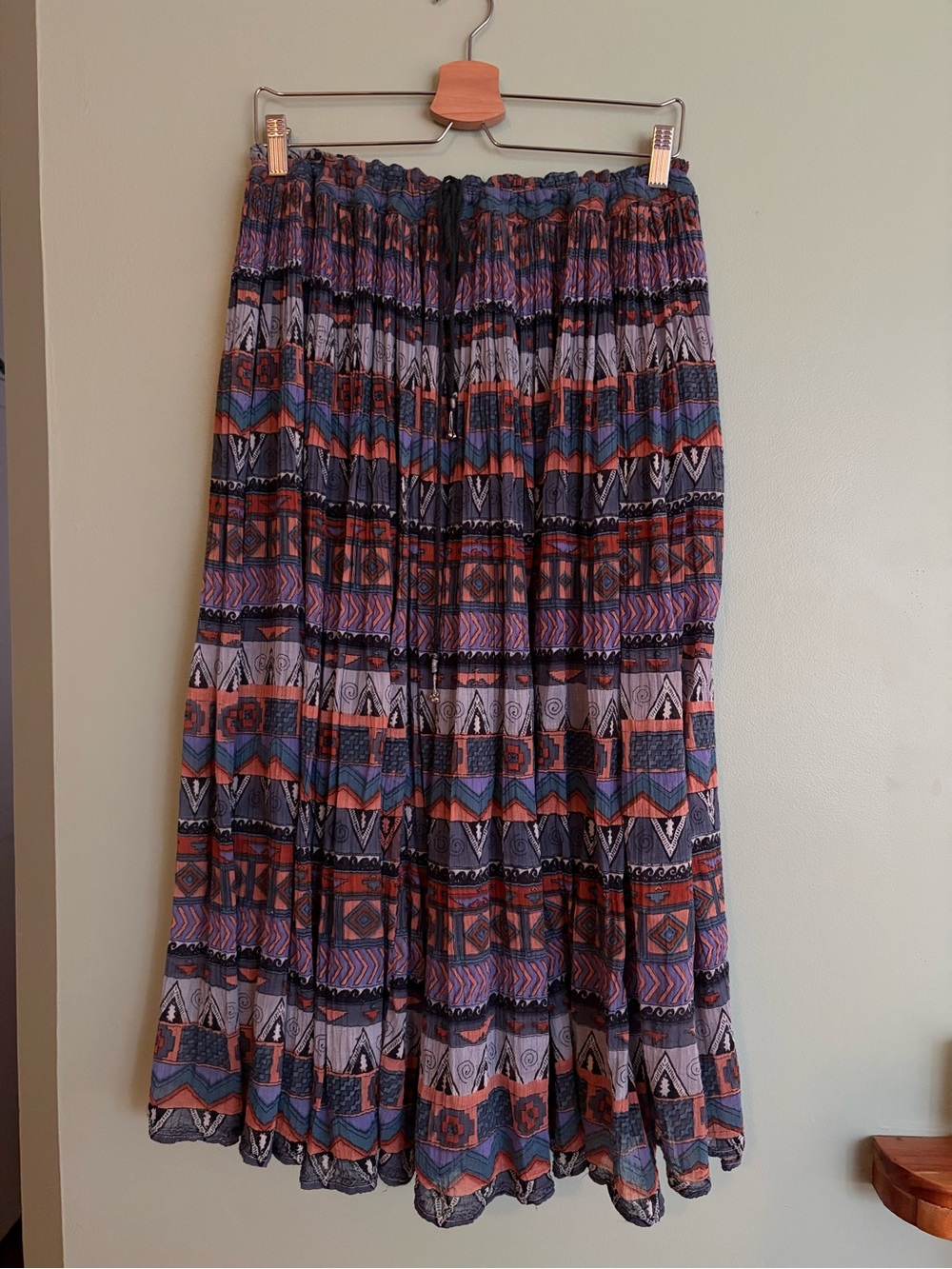 Papillon Cotton Maxi Skirt One Size Sheer Southwestern Boho Cowgirl S M L XL 2XL - Picture 2 of 12